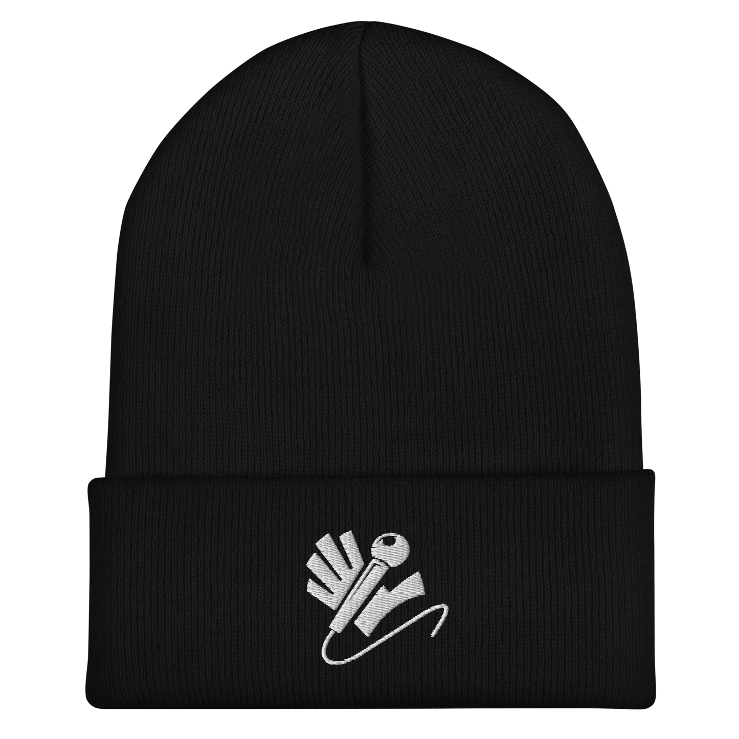 Nazzy Nation Logo (white) Cuffed Beanie